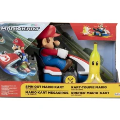 Online - Super Mario - Vehículo acrobático de Super Mario Kart con plátano y giros 360º ㅤ Figuras De Acción