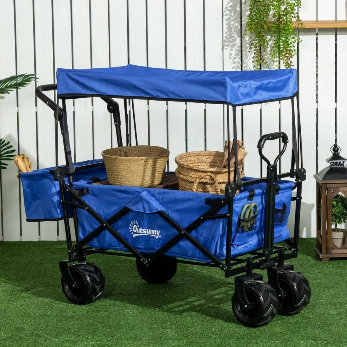 Clearance - Carro plegable con toldo Azul Juguetes De Verano