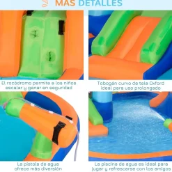 - Castillo hinchable 5 en 1 unicornio*Outsunny Discount