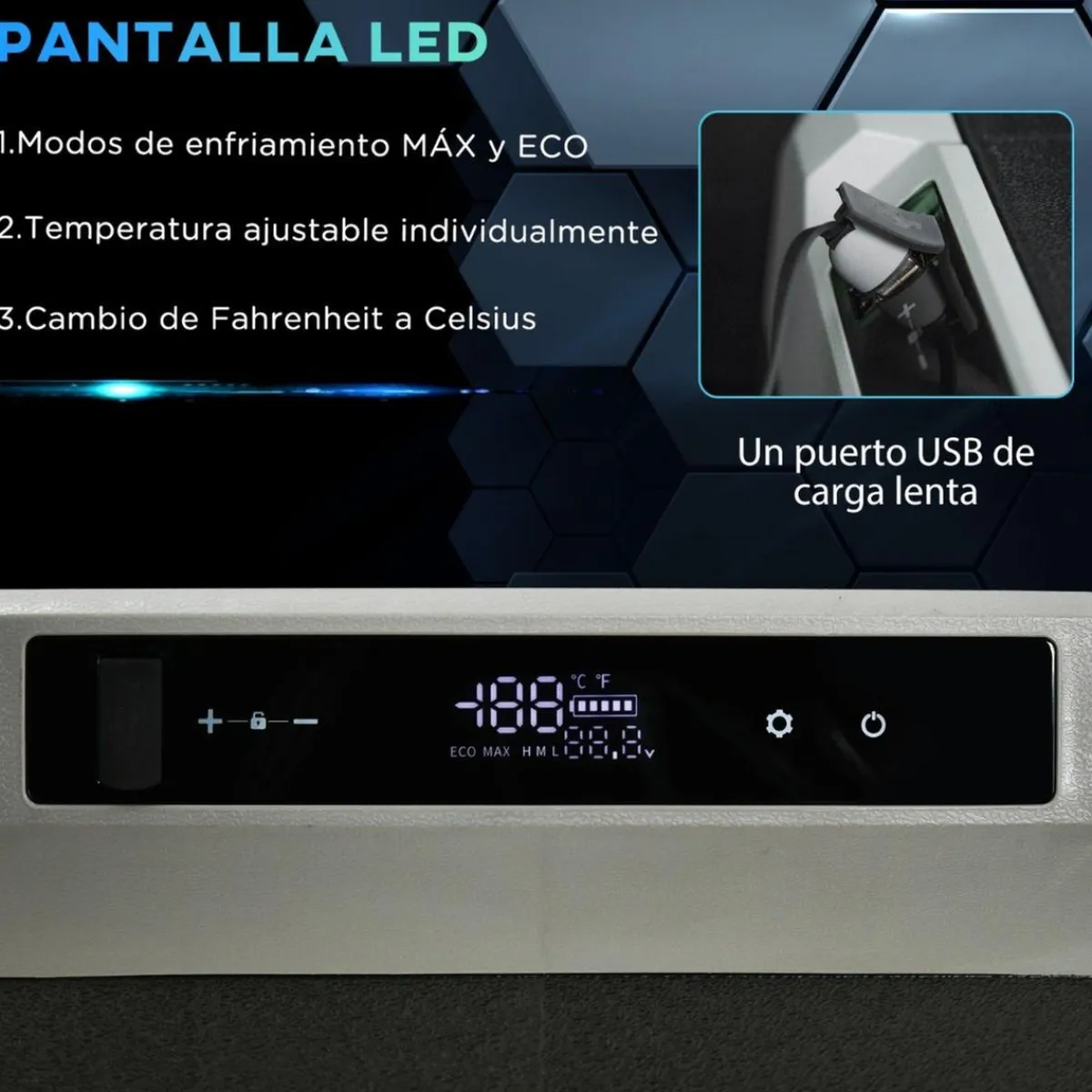 - Nevera congelador portatil 40L Negro Figuras De Acción