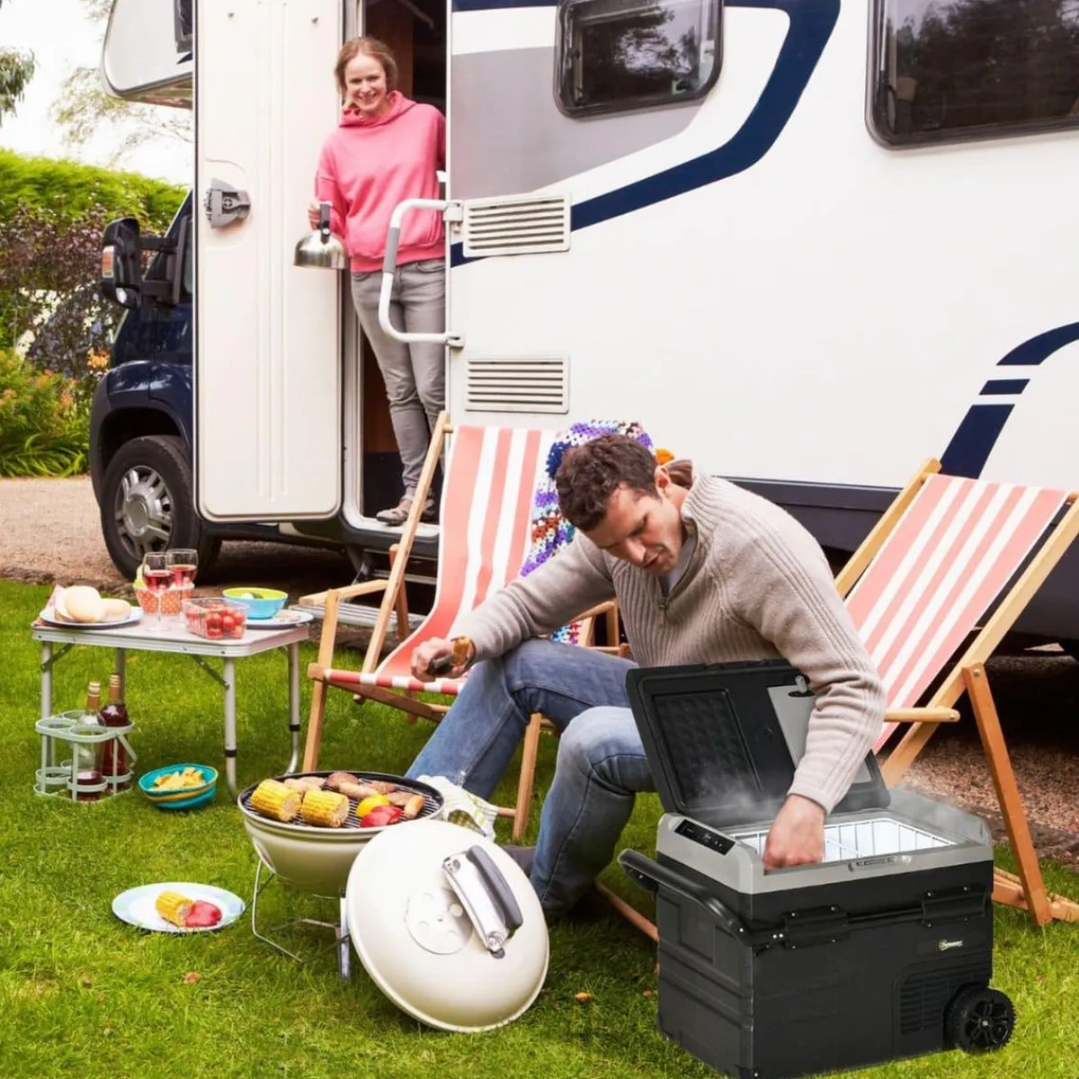 - Nevera congelador portatil 60L Negro*Outsunny Hot