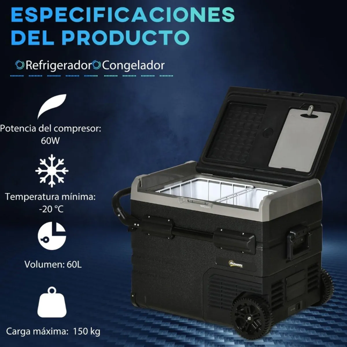- Nevera congelador portatil 60L Negro*Outsunny Hot