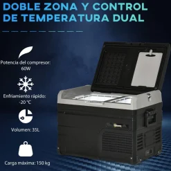 New - Nevera congelador portatil 35L Negro Figuras De Acción