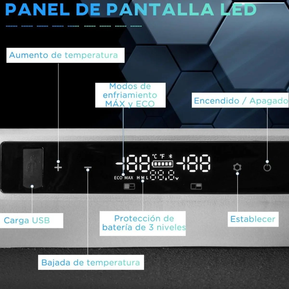 New - Nevera congelador portatil 35L Negro Figuras De Acción