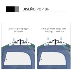 Outlet - Tienda de campaña Pop Up 250x194x160 cm Verde Juguetes De Verano