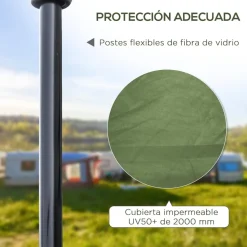 Hot - Tienda de campaña Pop Up 210x210x150cm Verde Juguetes De Verano