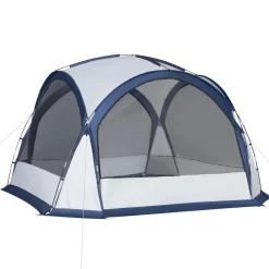 - Tienda de camping con mosquiteras 350x350x230 cm Blanco y Azul Juguetes De Verano