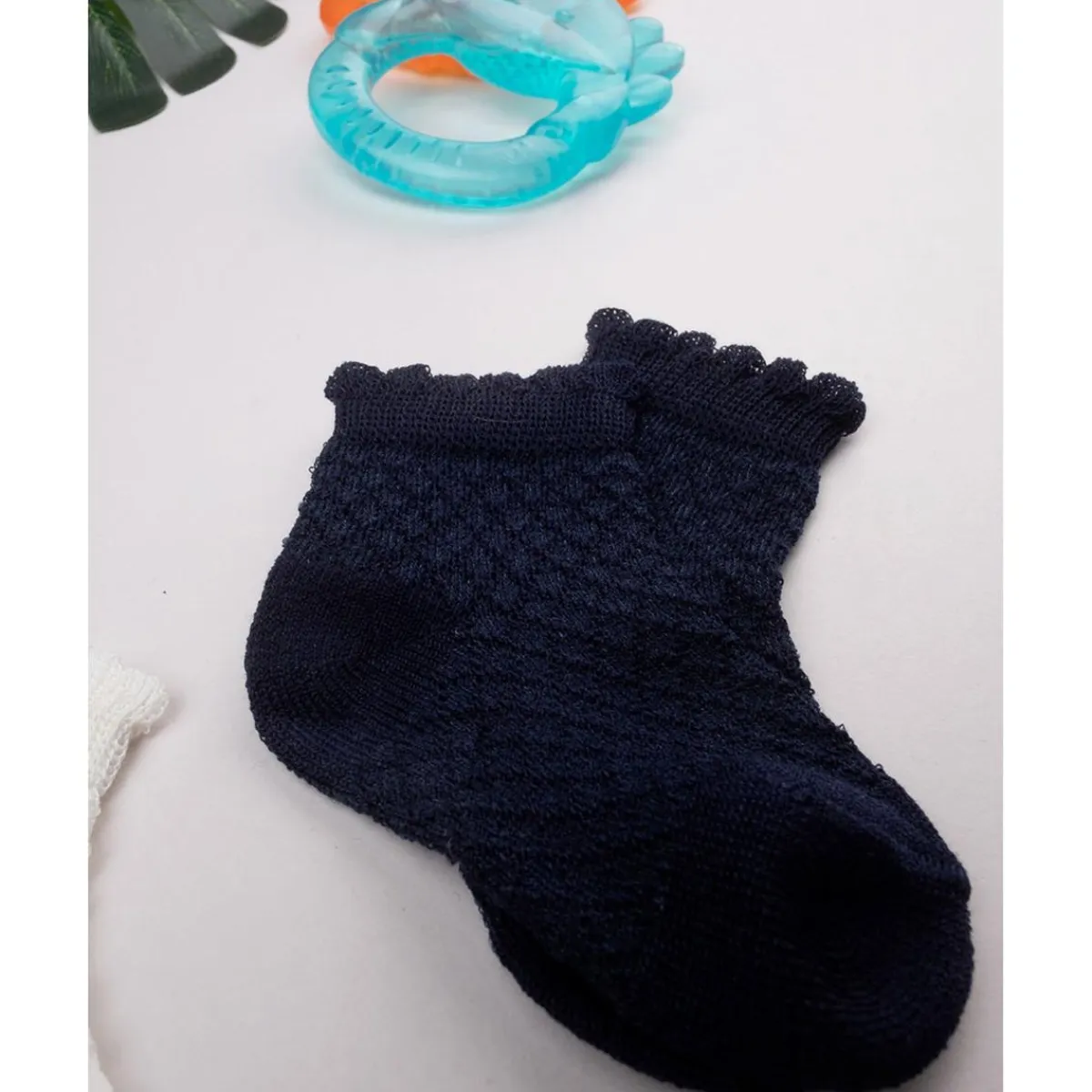 Pack 3 Calcetines Bebé Niña Blanco/Naranja/Negro*Prenatal Hot