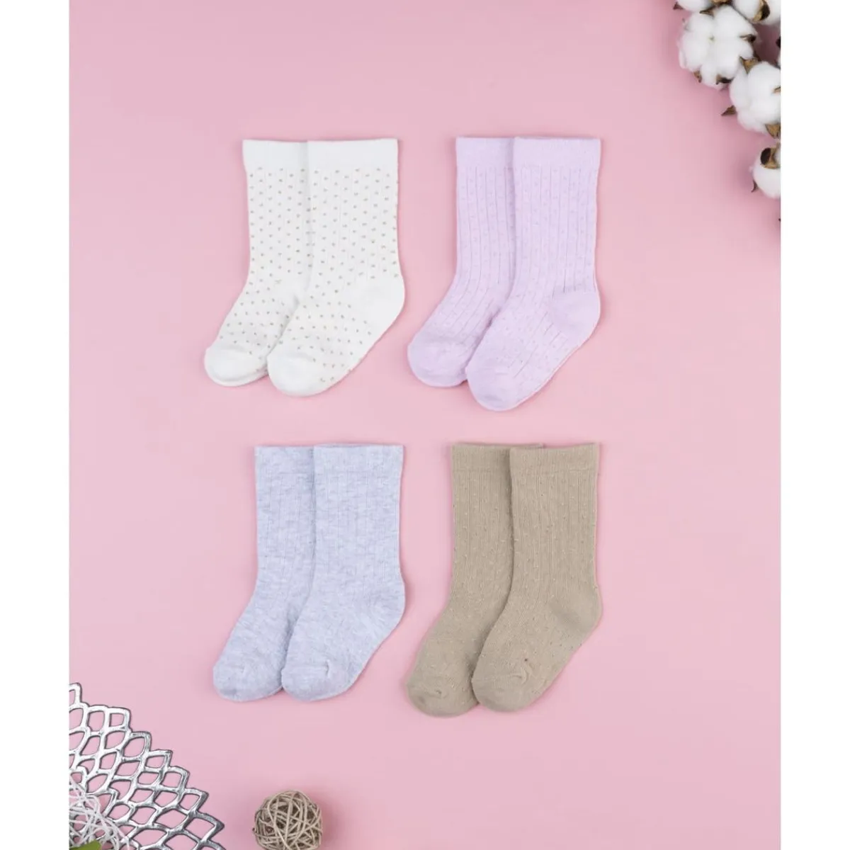Discount Pack 4 calcetines hasta la pantorrilla niña Calzado Y Accesorios·Accesorios Y Complementos