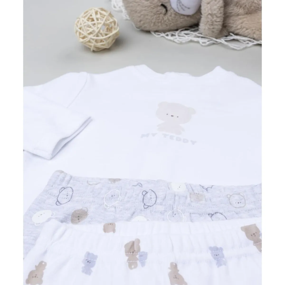 Best Pack 2 conjuntos oso recién nacido blanco/gris Recién Nacido·Ropa Y Accesorios|Ropa Y Accesorios·Conjuntos