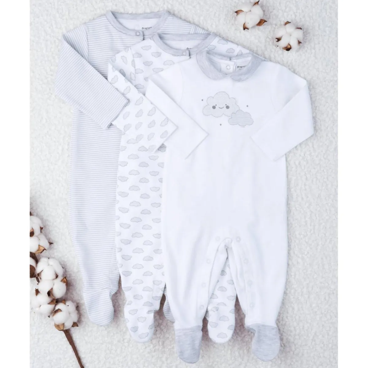 Pack 3 peleles unisex 'gris'*Prenatal New