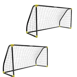 Pack 2 porterías plegables negras – 180 × 91 × 120*DEVESSPORT Online