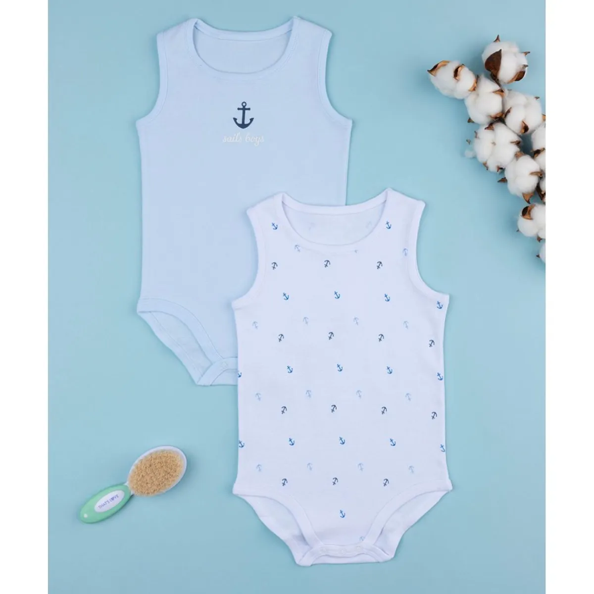 Online Pack de 2 Bodies Básicos con Ancoras Descanso Y Ropa Interior·Bebé 3-36 Meses