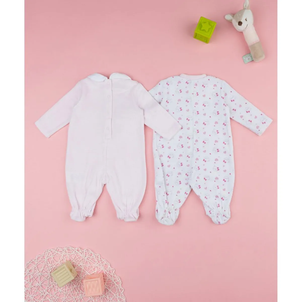 Clearance Pack de 2 pijamas de chenilla para bebé niña Recién Nacido·Ropa Y Accesorios|Ropa Y Accesorios·Peleles
