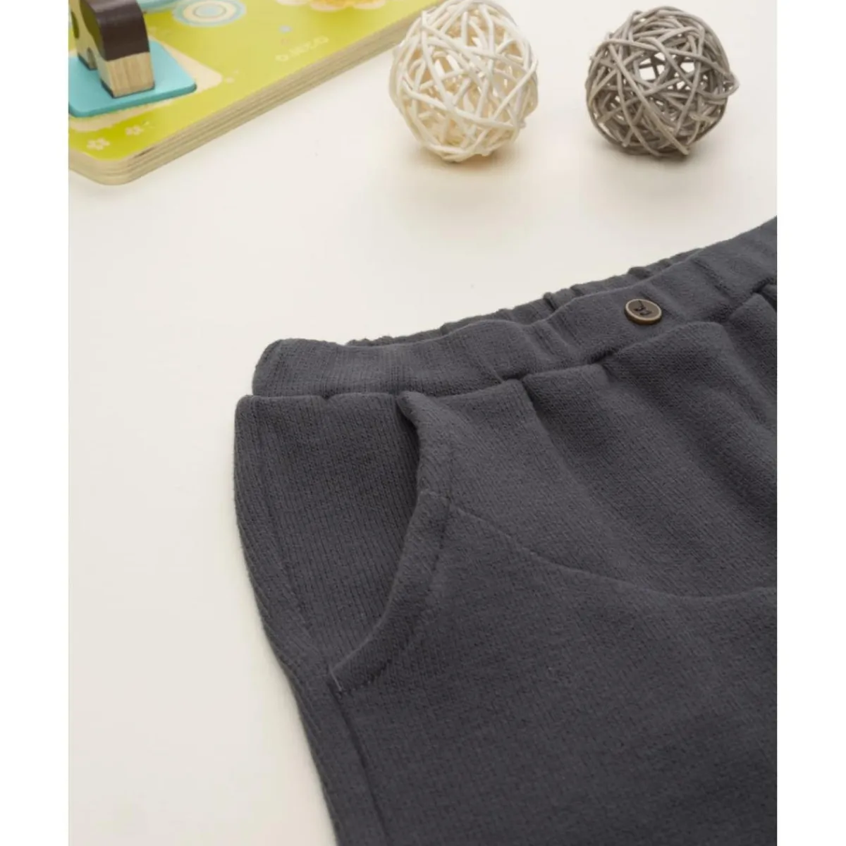 Pantalón niño gris antracita en punto suave*Prenatal Clearance
