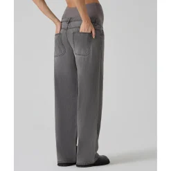 Pantalón premamá denim gris pierna ancha*Prenatal Discount