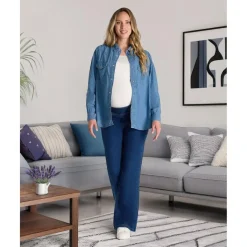 Outlet Pantalón premamá en denim Moda·Pantalones, Faldas Y Leggins|Premamá·Moda