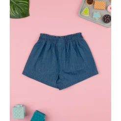 Pantalones cortos chambray oscuro niña*Prenatal Online
