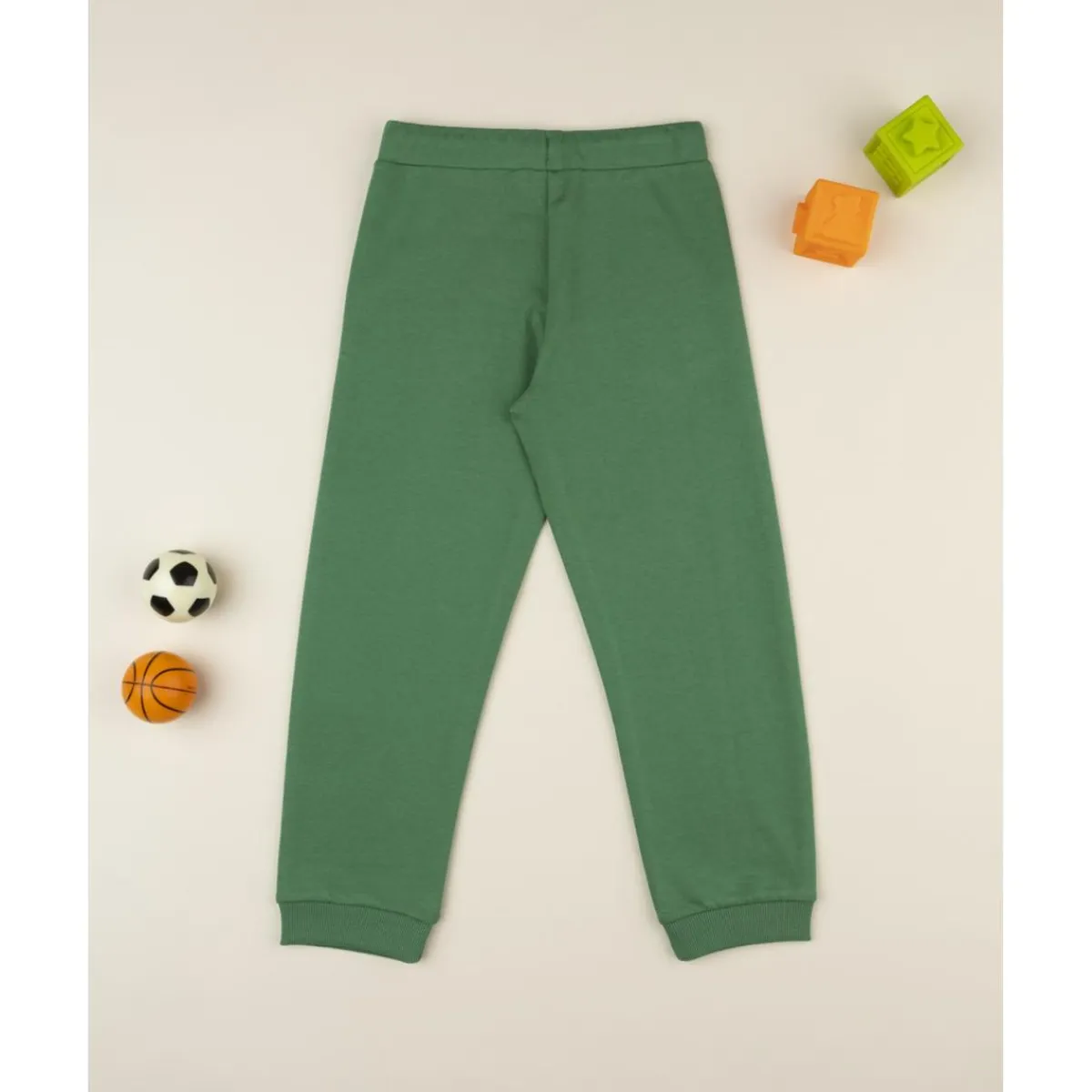 Pantalones niño verde estampado relieve*Prenatal Sale