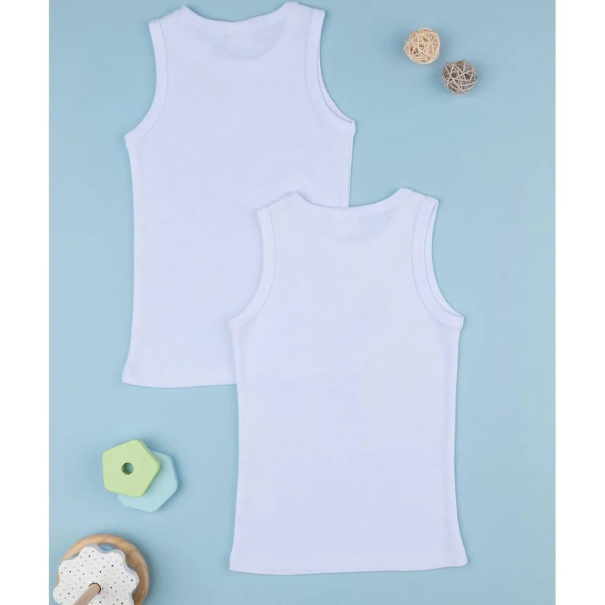 Paquete 2 camisetas interiores básicas niño*Prenatal