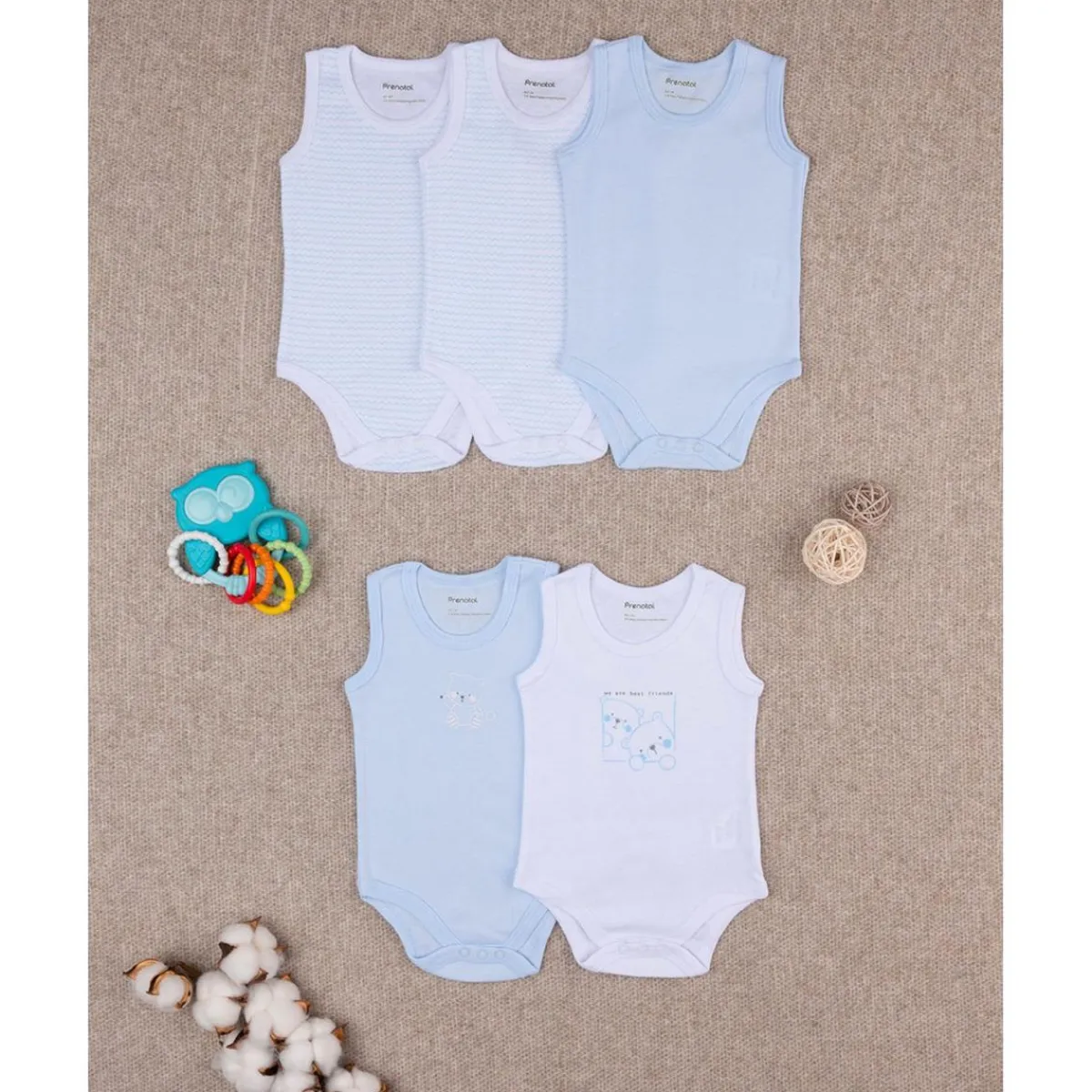 Best Paquete de 5 camisetas sin mangas para niño Recién Nacido·Ropa Y Accesorios|Ropa Y Accesorios·Bodies
