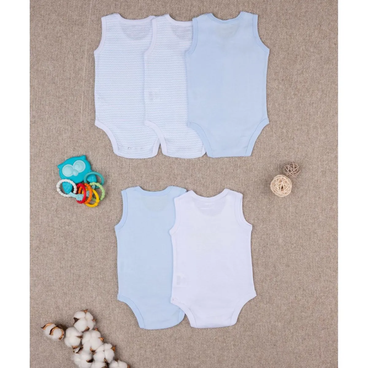 Best Paquete de 5 camisetas sin mangas para niño Recién Nacido·Ropa Y Accesorios|Ropa Y Accesorios·Bodies