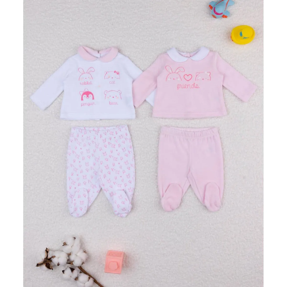 Best Paquete de 2 conjuntos de felpa Recién Nacido·Ropa Y Accesorios|Ropa Y Accesorios·Conjuntos