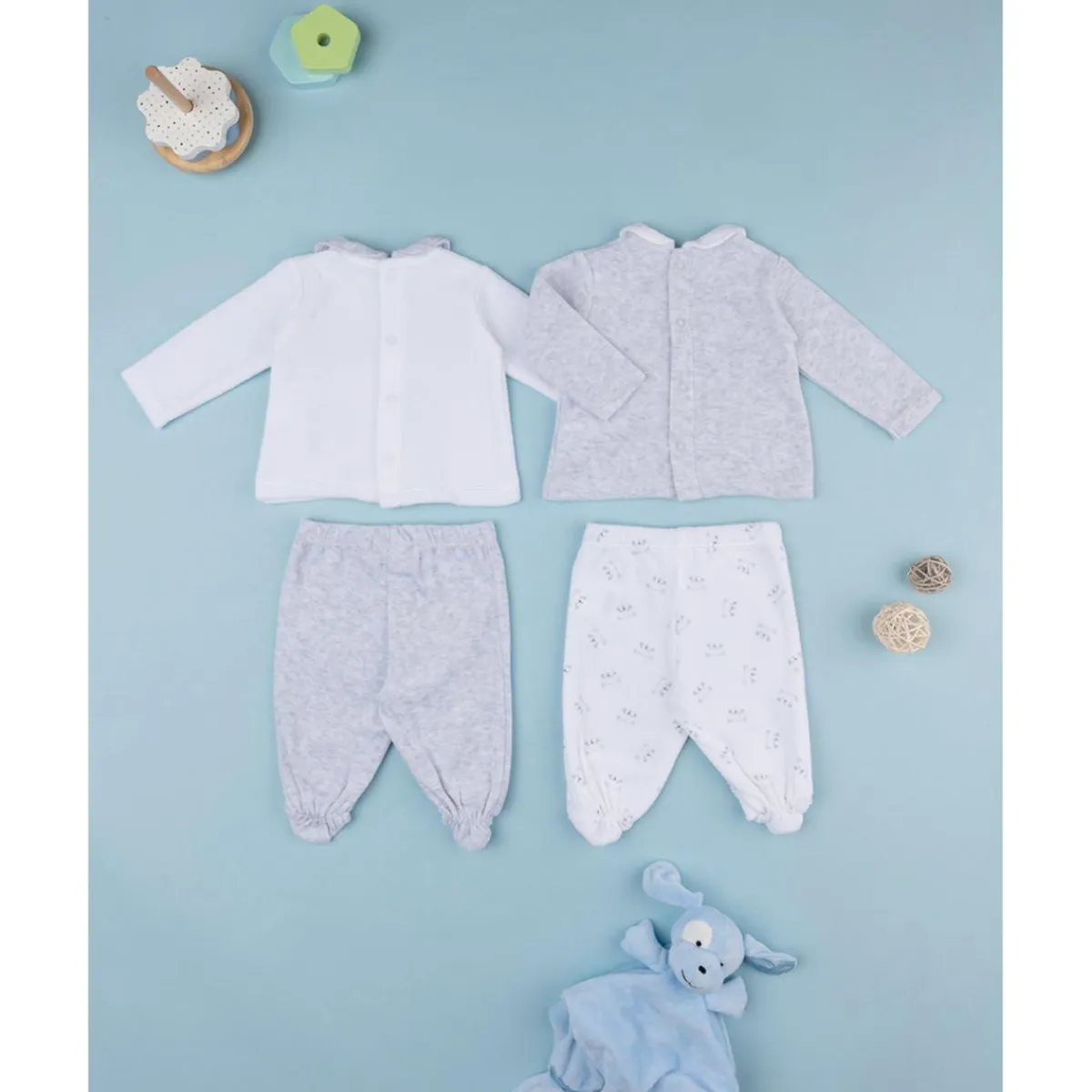 Paquete de 2 conjuntos de felpa Ropa Y Accesorios·Conjuntos|Recién Nacido·Ropa Y Accesorios