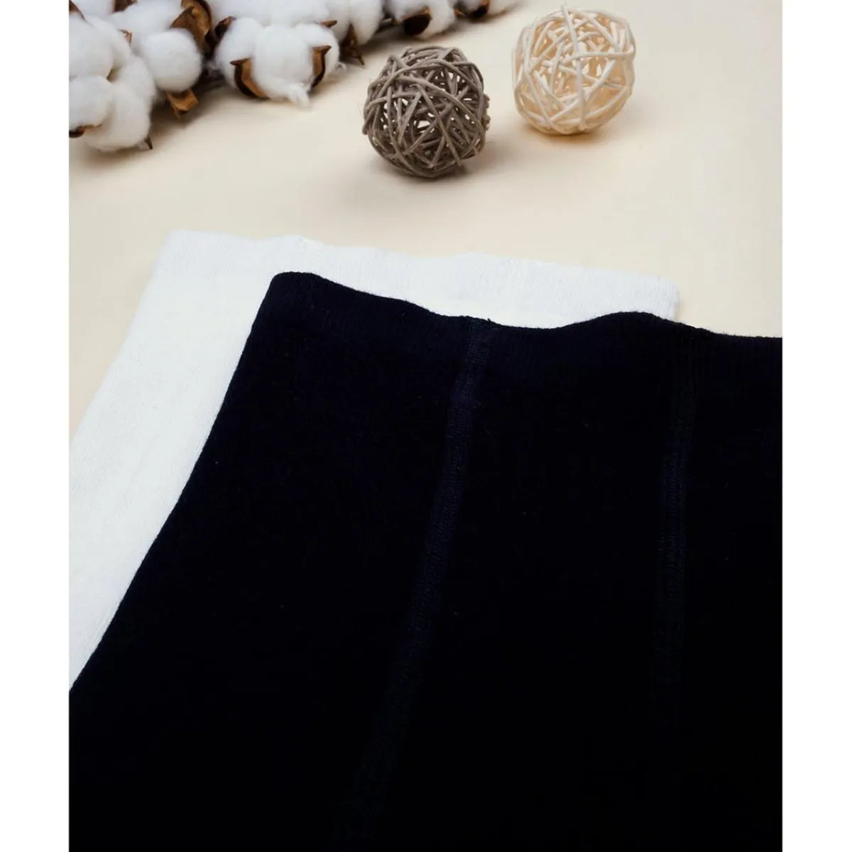 Outlet Paquete de 2 pantimedias para niña en crema y azul Calzado Y Accesorios·Accesorios Y Complementos