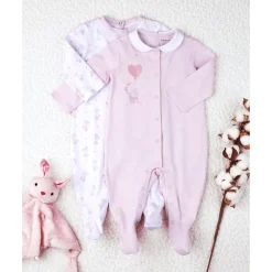 Paquete de 2 pijamas niña rosa*Prenatal Online