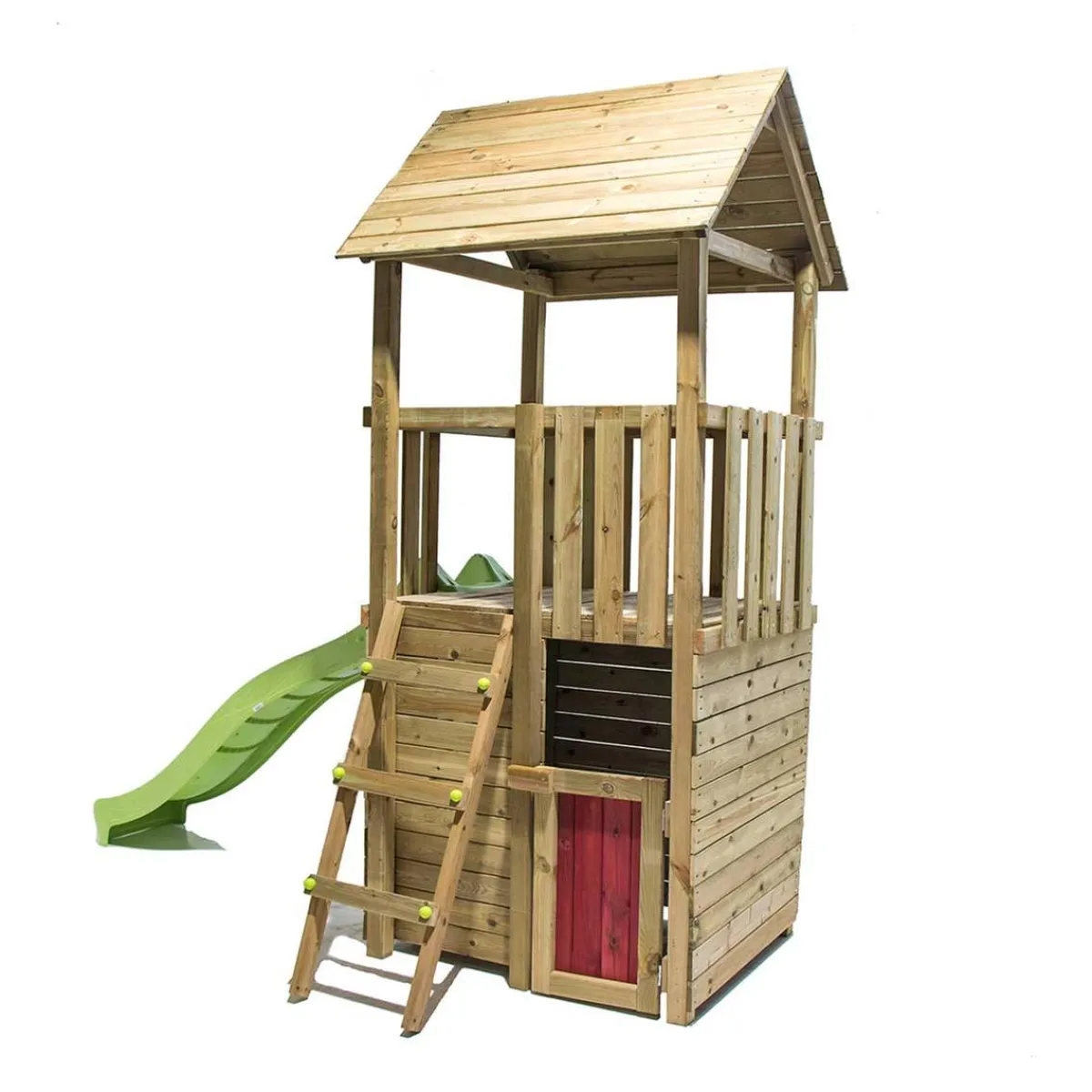 Parque juegos infantil de madera Tibidabo con casita*MASGAMES