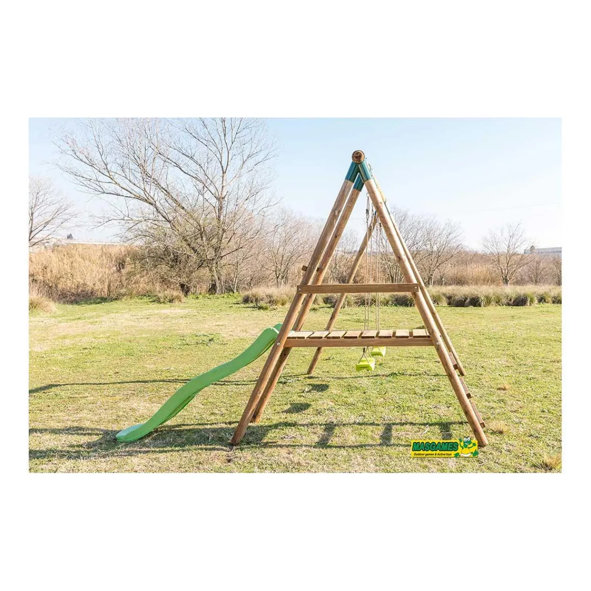 Parque juegos infantil de madera Milos con asiento para bebé*MASGAMES Sale