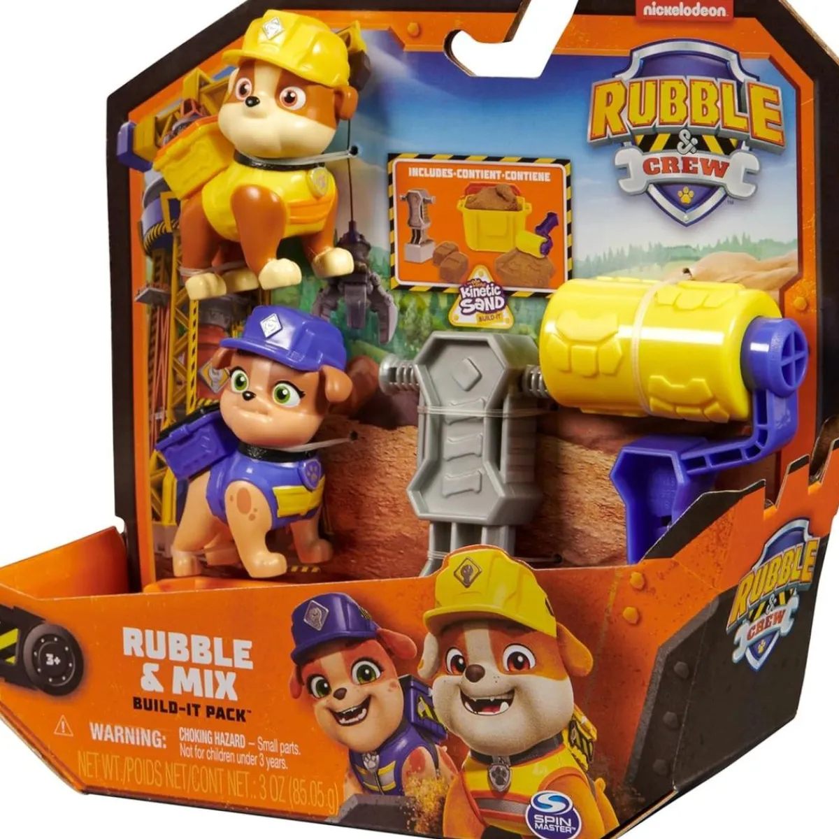 Patrulla Canina - Conjunto de Figuras de acción Rubble & Mix*SPIN MASTER Clearance
