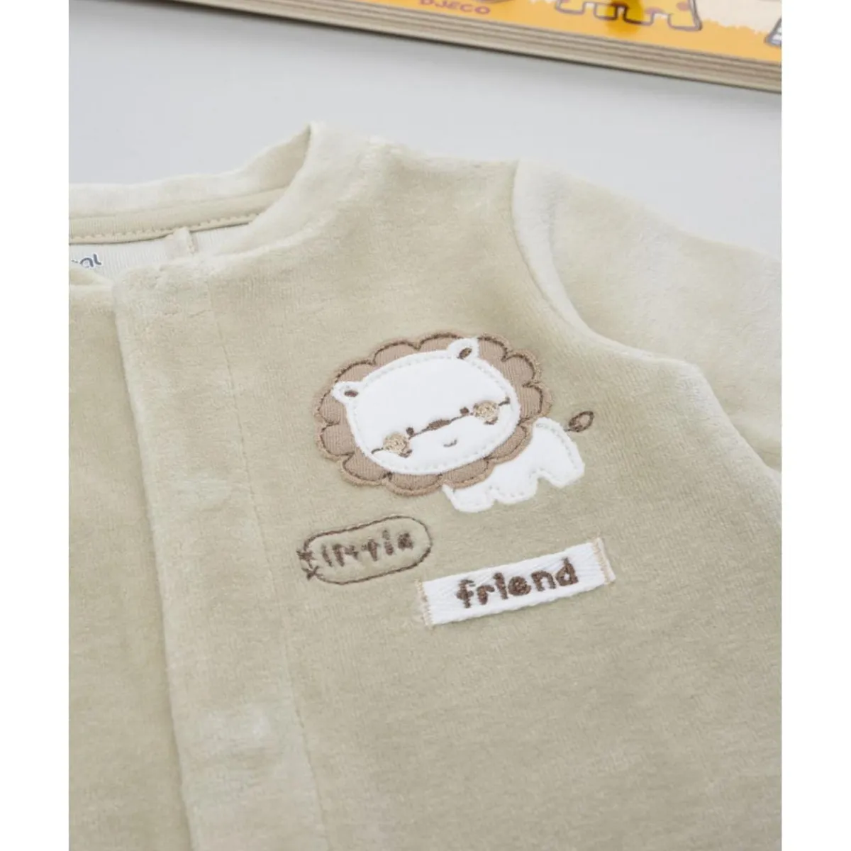 Outlet Pelele de terciopelo bebé beige "león" Ropa Y Accesorios·Peleles|Recién Nacido·Ropa Y Accesorios