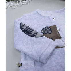 Pelele gris de niño con perrito*Prenatal Best