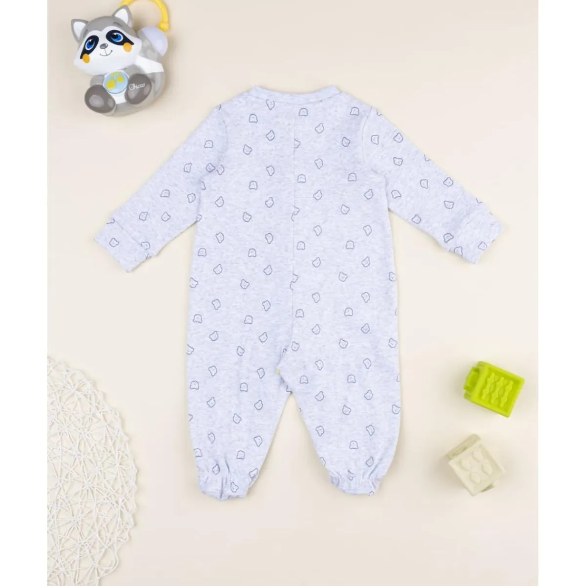 Pelele gris ositos*Prenatal Hot
