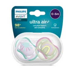 Philips - Chupetes ultra air 0-6 meses verde/rosa*AVENT Sale
