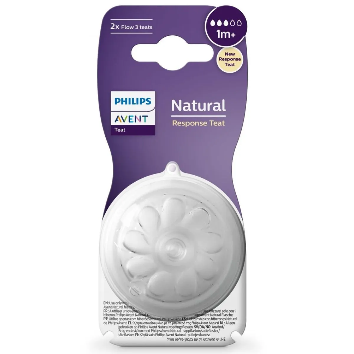 Outlet Philips - Pack de 2 tetinas Natural Response nivel 3 (+1m) Biberones Y Chupetes·Tetinas