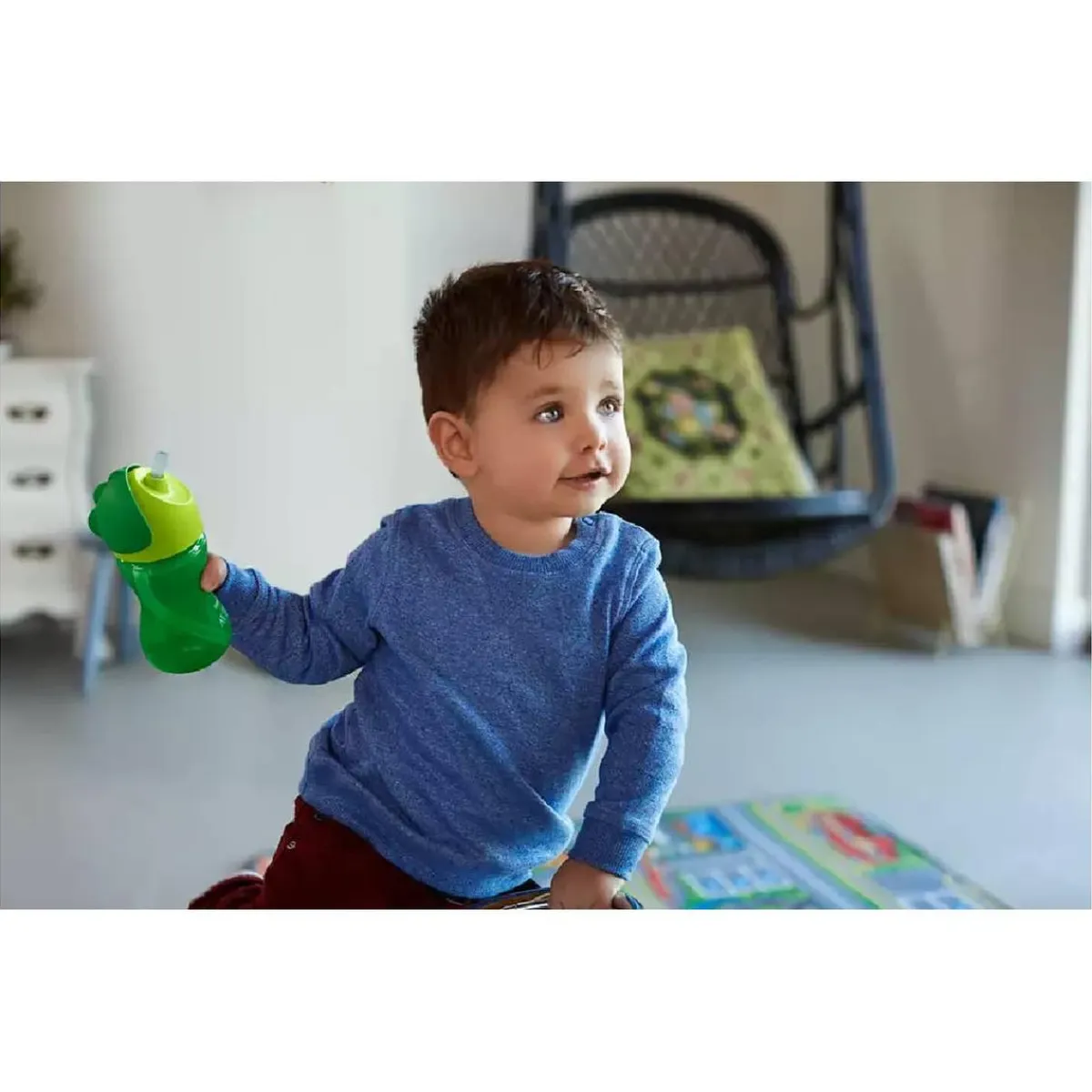 Discount - Vaso verde con pajita 300 ml +12 meses Preparación Comida Y Accesorios·Tazas Y Vasos