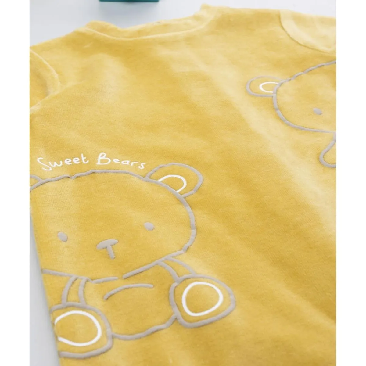 Outlet Pijama amarillo de terciopelo con ositos Ropa Y Accesorios·Peleles|Recién Nacido·Ropa Y Accesorios