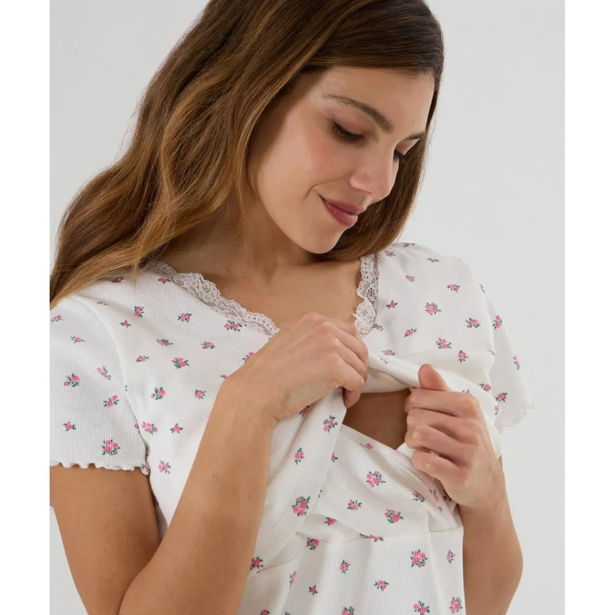 Hot Pijama Corto Premamá con Estampado Floral Premamá·Íntimo Y Noche|Íntimo Y Noche·Pijamas Y Camisones
