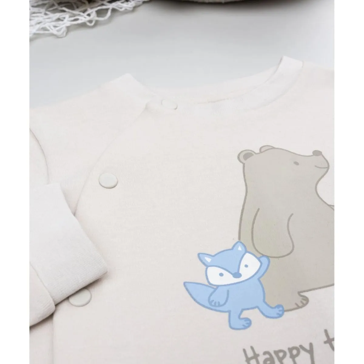 Online Pijama entero niño beige con oso Descanso Y Ropa Interior·Bebé 3-36 Meses