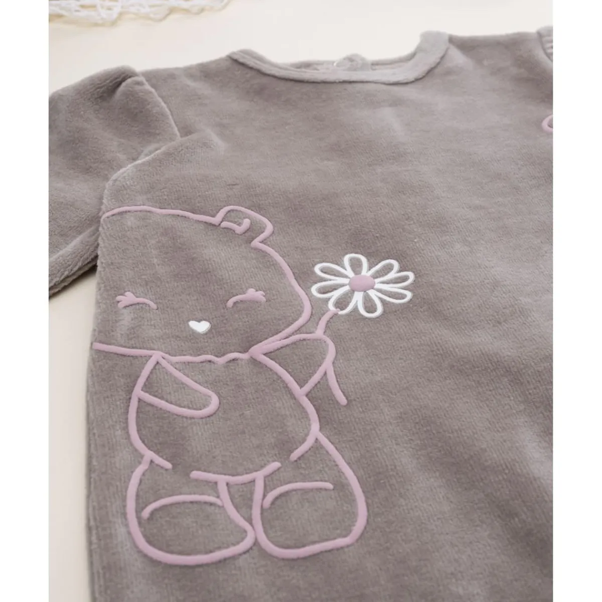 Sale Pijama niña marrón de terciopelo con ositos Ropa Y Accesorios·Peleles|Recién Nacido·Ropa Y Accesorios