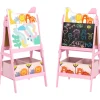 Pizarra 2 en 1 con cajas de tela Rosa*AIYAPLAY Discount