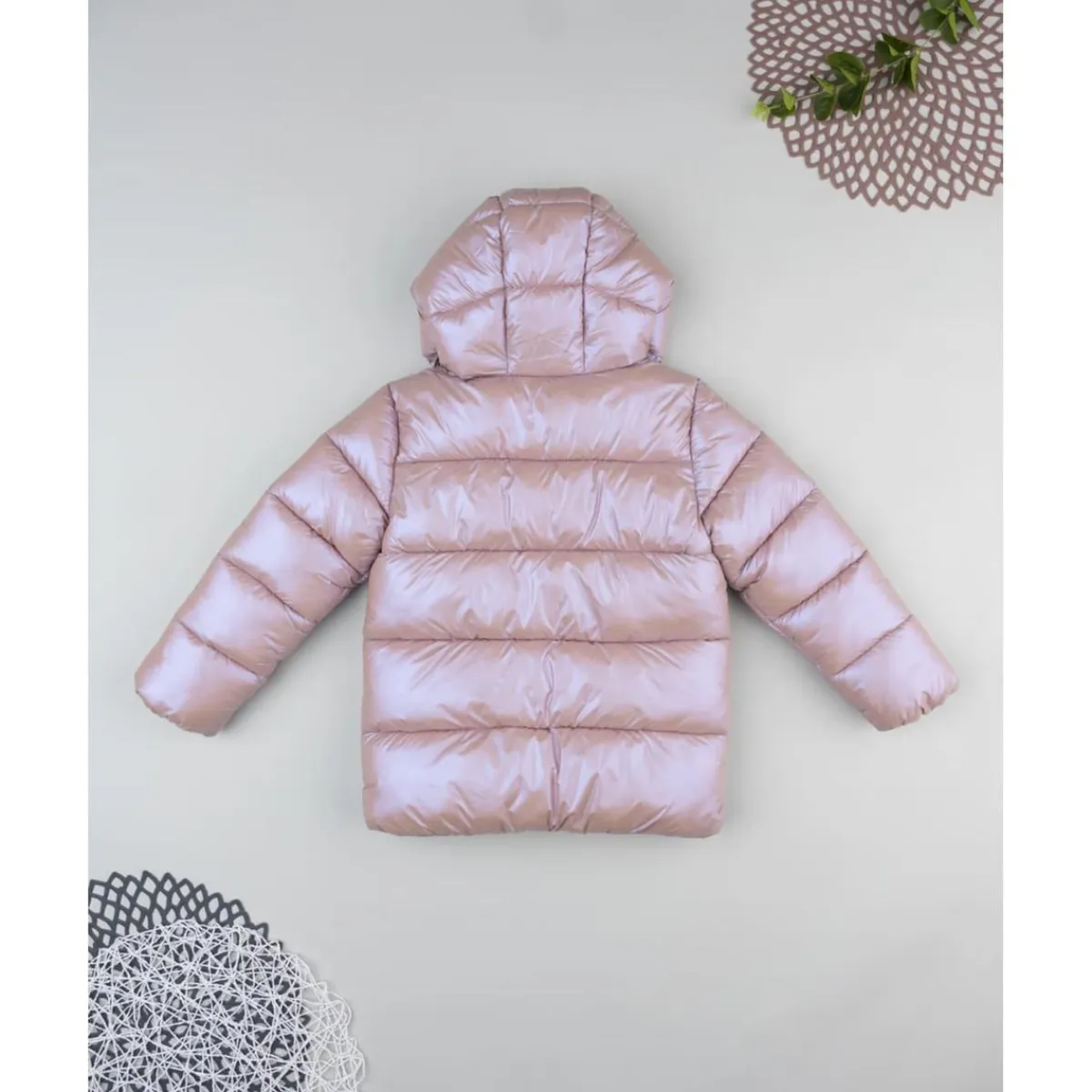 Plumífero rosa metalizado para niña*Prenatal Discount