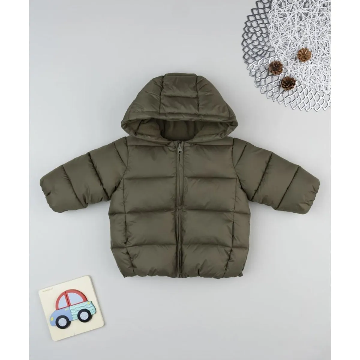 Online Plumífero verde con forro polar para niño Niño·Bebé Niño 3-36 Meses|Bebé Niño 3-36 Meses·Abrigos Y Plumíferos