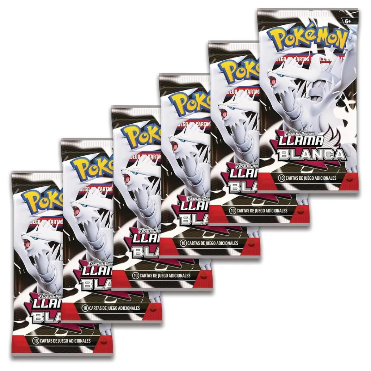 Hot Pokémon - Pack 6 sobres de cartas Escarlata y Púrpura Llama Blanca (español) Juegos Y Puzzles|Friki Zone