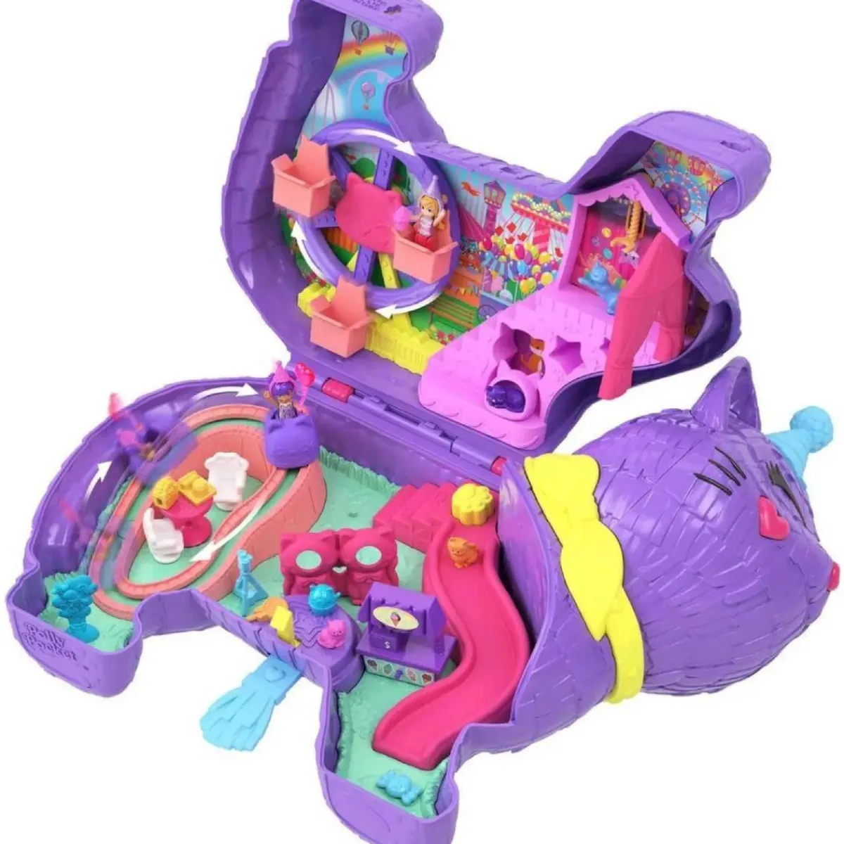 Hot Polly Pocket - Cofre Gatito Piñata Coleccionables Y Mini Mundos