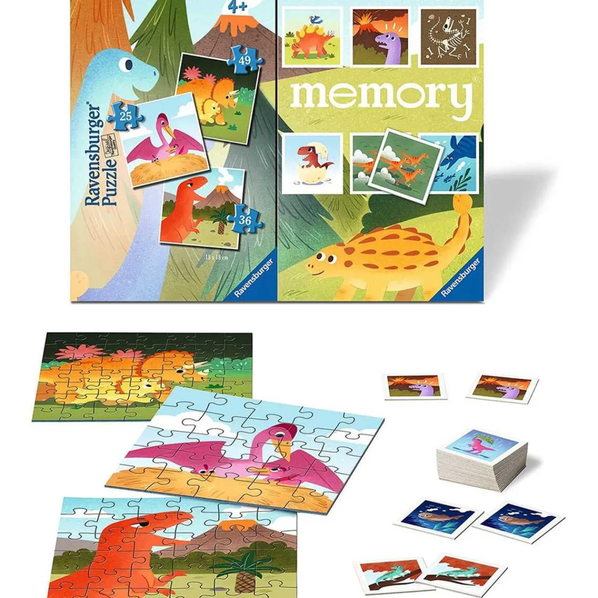 Outlet Ravensburger - Dinosaurios Memory y Puzzle multipack, cartas y piezas variadas ㅤ Friki Zone|Juegos Y Puzzles
