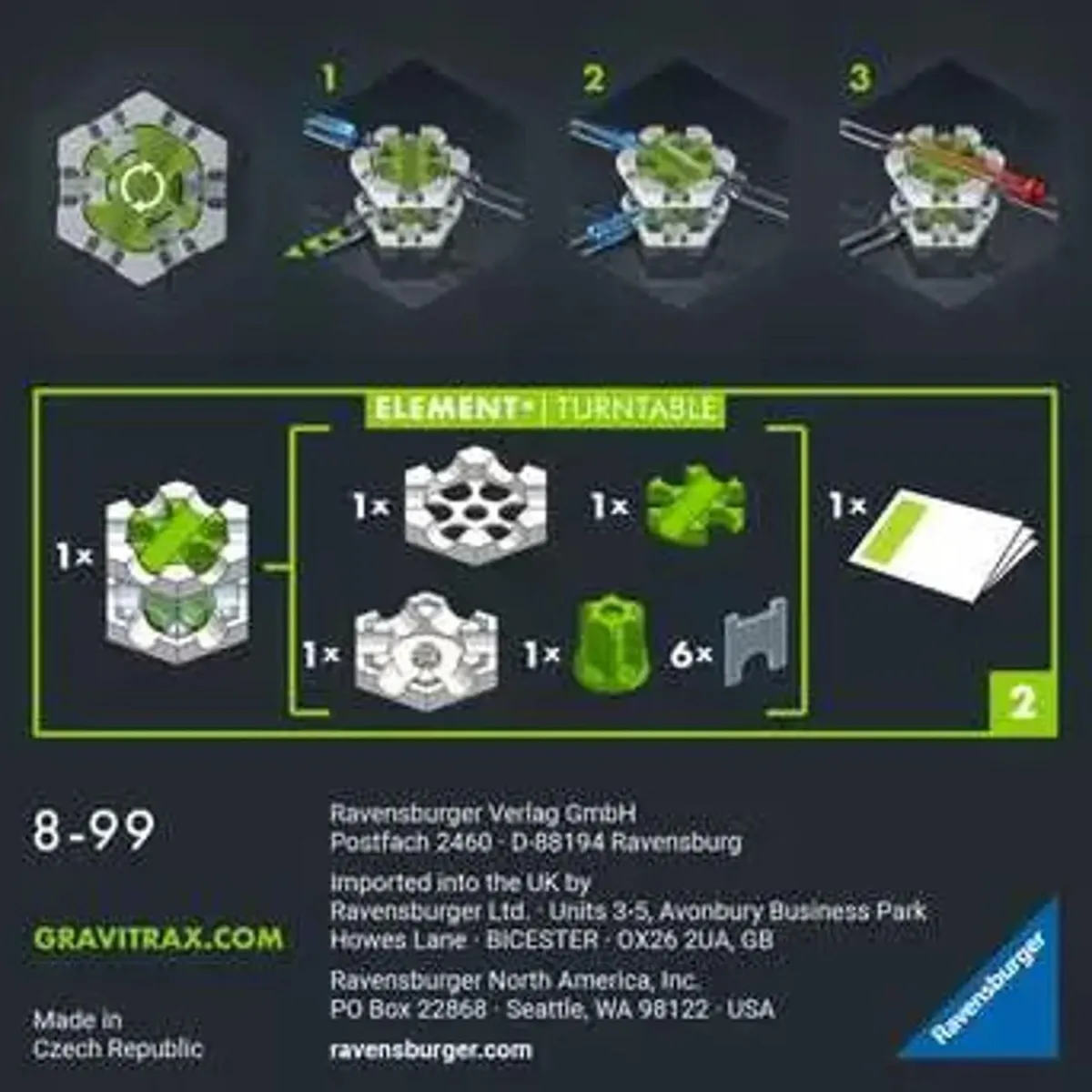 New Ravensburger - Element Turntable - accesorio para sistema de canicas y ferrocarril ㅤ Steam